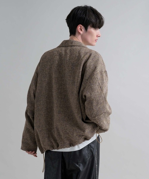 epnok（エプノック）の「2WAYツイードライクブルゾン（ブルゾン・メンズ・ダークグレー/ライトグレー/アッシュブラウン/ブラック・SMALL/MEDIUM/LARGE）」の10枚目の写真