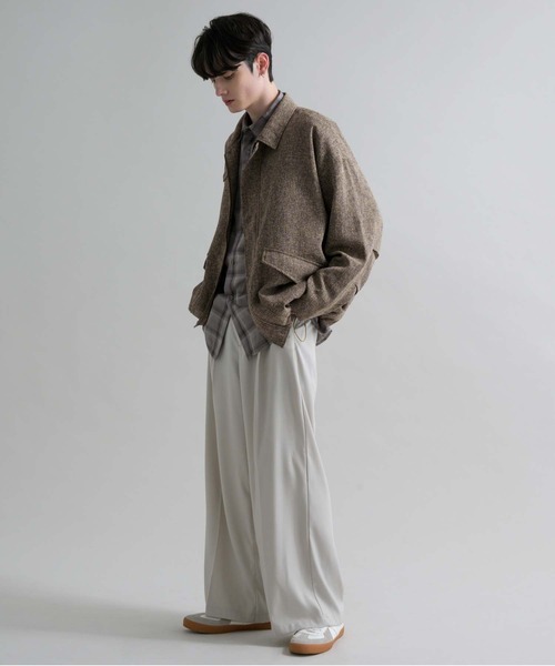 epnok（エプノック）の「2WAYツイードライクブルゾン（ブルゾン・メンズ・ダークグレー/ライトグレー/アッシュブラウン/ブラック・SMALL/MEDIUM/LARGE）」の18枚目の写真