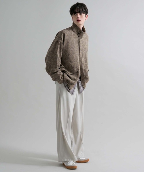 epnok（エプノック）の「2WAYツイードライクブルゾン（ブルゾン・メンズ・ダークグレー/ライトグレー/アッシュブラウン/ブラック・SMALL/MEDIUM/LARGE）」の20枚目の写真