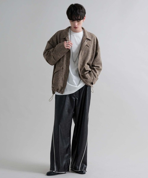 epnok（エプノック）の「2WAYツイードライクブルゾン（ブルゾン・メンズ・ダークグレー/ライトグレー/アッシュブラウン/ブラック・SMALL/MEDIUM/LARGE）」の11枚目の写真