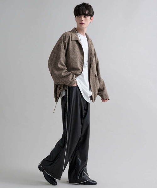 epnok（エプノック）の「2WAYツイードライクブルゾン（ブルゾン・メンズ・ダークグレー/ライトグレー/アッシュブラウン/ブラック・SMALL/MEDIUM/LARGE）」の12枚目の写真