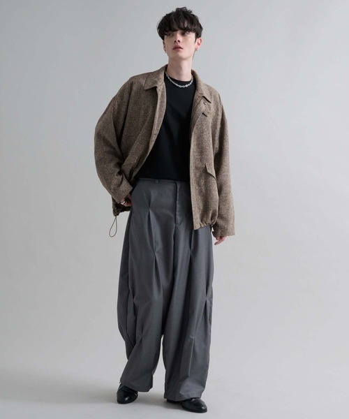 epnok（エプノック）の「2WAYツイードライクブルゾン（ブルゾン・メンズ・ダークグレー/ライトグレー/アッシュブラウン/ブラック・SMALL/MEDIUM/LARGE）」の13枚目の写真
