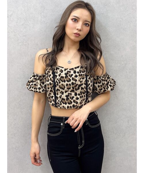 即日発送！GYDA オフショルバルーンスリーブブラウス ミックス　完売カラー セール】オフショルバルーンスリーブブラウス（シャツ/ブラウス