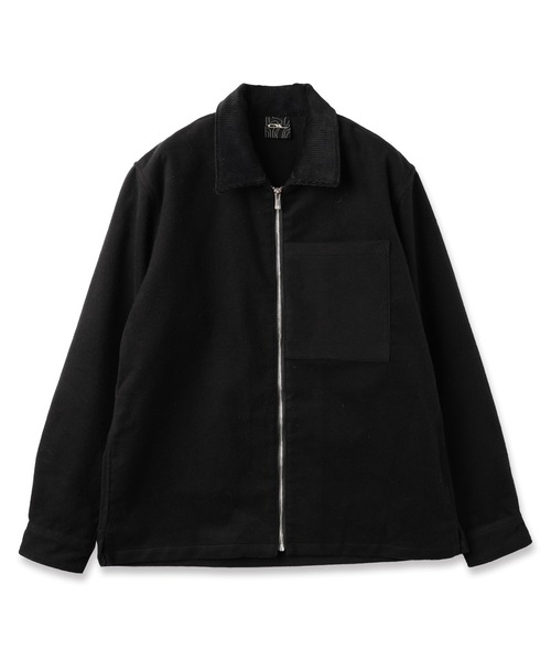 Jieda（ジエダ）の「KASHMIR COTTON ZIP SHIRT（ブルゾン・メンズ・ベージュ/ブラック・2/1）」の7枚目の写真