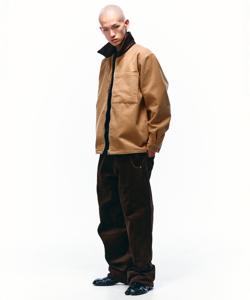 Jieda（ジエダ）の「KASHMIR COTTON ZIP SHIRT（ブルゾン・メンズ・ベージュ/ブラック・2/1）」の4枚目の写真