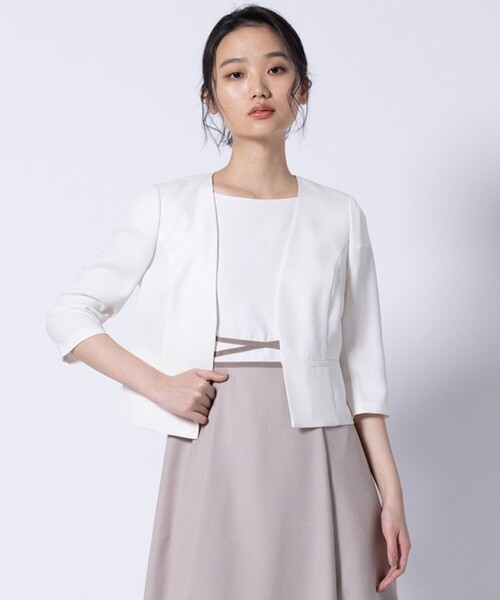 BRIGHT LUMINOUS 七分袖ジャケット(ノーカラージャケット)|TOCCA BRIGHT LUMINOUS 七分袖ジャケット(ノーカラージャケット)|TOCCA