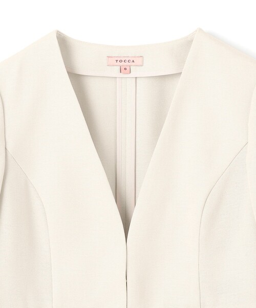 BRIGHT LUMINOUS 七分袖ジャケット（ノーカラージャケット）｜TOCCA