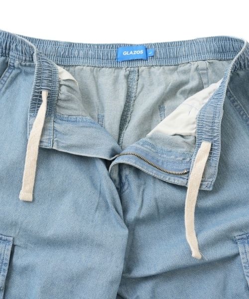 GLAZOS(グラソス)の「【大人向けサイズあり】ライトデニム・ワイドカーゴパンツ(デニムパンツ・キッズ・ライトブルー/ブラック/インディゴブルー・M/L/LL/S)」の6枚目の写真