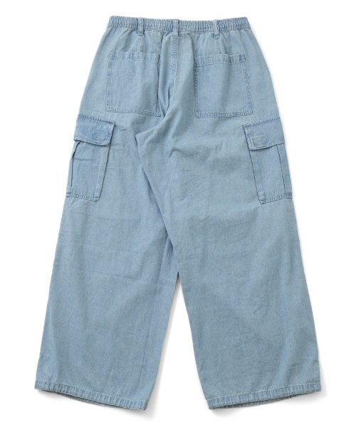 GLAZOS(グラソス)の「【大人向けサイズあり】ライトデニム・ワイドカーゴパンツ(デニムパンツ・キッズ・ライトブルー/ブラック/インディゴブルー・M/L/LL/S)」の8枚目の写真