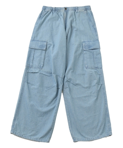 GLAZOS(グラソス)の「【大人向けサイズあり】ライトデニム・ワイドカーゴパンツ(デニムパンツ・キッズ・ライトブルー/ブラック/インディゴブルー・M/L/LL/S)」の11枚目の写真
