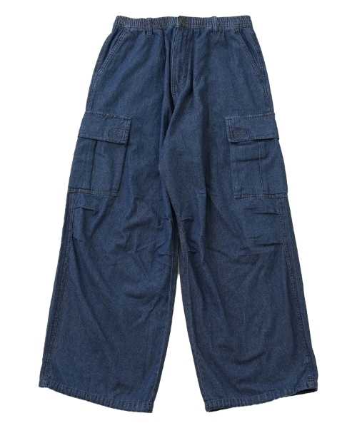 GLAZOS(グラソス)の「【大人向けサイズあり】ライトデニム・ワイドカーゴパンツ(デニムパンツ・キッズ・ライトブルー/ブラック/インディゴブルー・M/L/LL/S)」の12枚目の写真