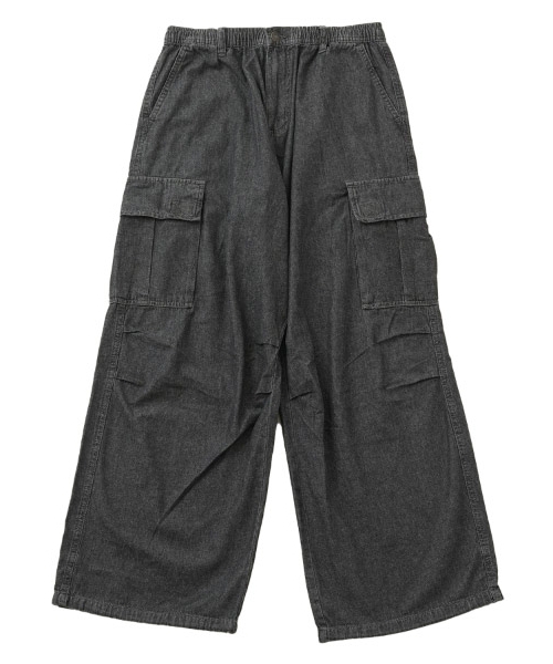 GLAZOS(グラソス)の「【大人向けサイズあり】ライトデニム・ワイドカーゴパンツ(デニムパンツ・キッズ・ライトブルー/ブラック/インディゴブルー・M/L/LL/S)」の13枚目の写真