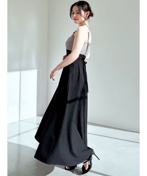 RESEXXY（リゼクシー）の「マルチファブリックキャミワンピース（ワンピース・レディース・ブルー/アイボリー/ブラック・FREE）」の6枚目の写真