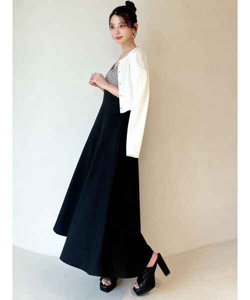 RESEXXY（リゼクシー）の「マルチファブリックキャミワンピース（ワンピース・レディース・ブルー/アイボリー/ブラック・FREE）」の14枚目の写真