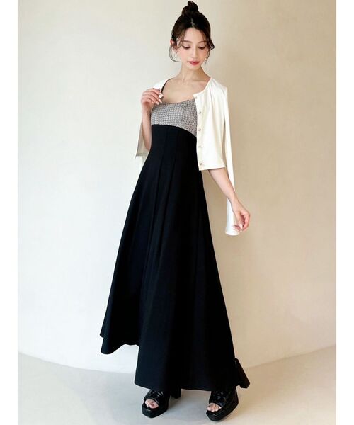 RESEXXY（リゼクシー）の「マルチファブリックキャミワンピース（ワンピース・レディース・ブルー/アイボリー/ブラック・FREE）」の16枚目の写真