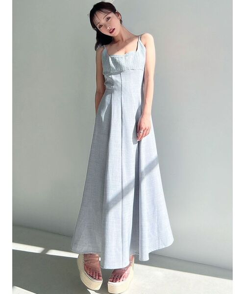 RESEXXY（リゼクシー）の「マルチファブリックキャミワンピース（ワンピース・レディース・ブルー/アイボリー/ブラック・FREE）」の17枚目の写真