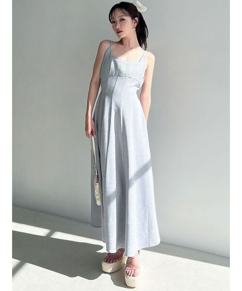 RESEXXY（リゼクシー）の「マルチファブリックキャミワンピース（ワンピース・レディース・ブルー/アイボリー/ブラック・FREE）」の18枚目の写真