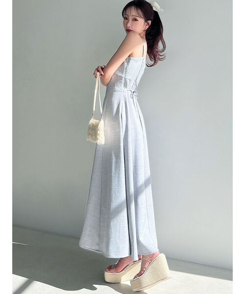 RESEXXY（リゼクシー）の「マルチファブリックキャミワンピース（ワンピース・レディース・ブルー/アイボリー/ブラック・FREE）」の19枚目の写真