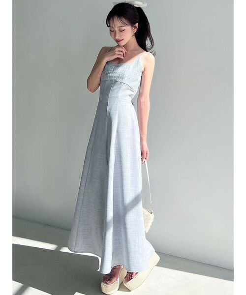 RESEXXY（リゼクシー）の「マルチファブリックキャミワンピース（ワンピース・レディース・ブルー/アイボリー/ブラック・FREE）」の20枚目の写真