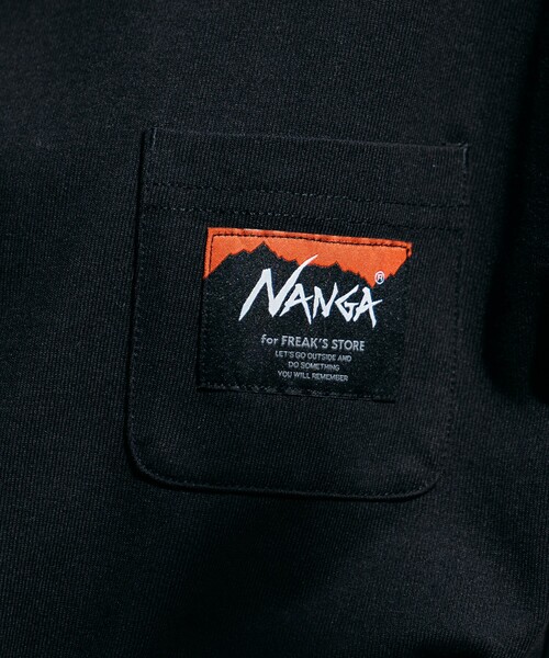 FREAK'S STORE(フリークスストア)の「NANGA × FREAK'S STORE/ナンガ 別注 ポケット付き フレンチスリーブワンピース/Tシャツワンピース(ワンピース・レディース・ブラック/ホワイト/ネイビー・フリ-)」の10枚目の写真