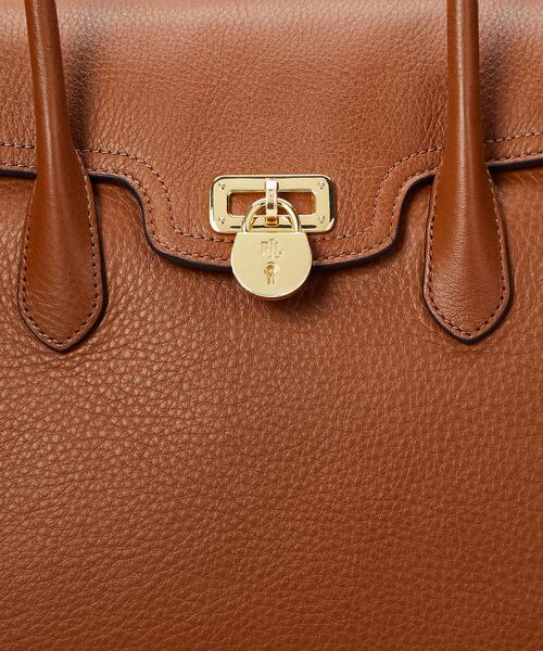 Ralph Lauren★ペブルド レザー ラージ タンナー サッチェル ペブルド レザー ラージ Tanner サッチェル | ラルフ ローレン