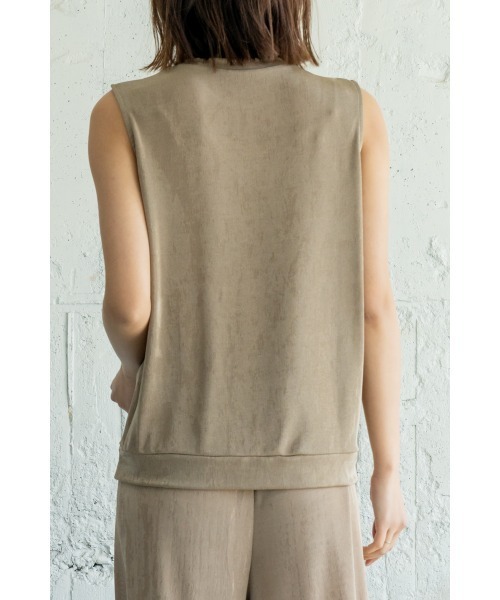 M.deux（エムドゥ）の「《セットアップ対応》リラックスノースリカットソー（Tシャツ/カットソー・レディース・ブラック/モカ・MEDIUM）」の11枚目の写真