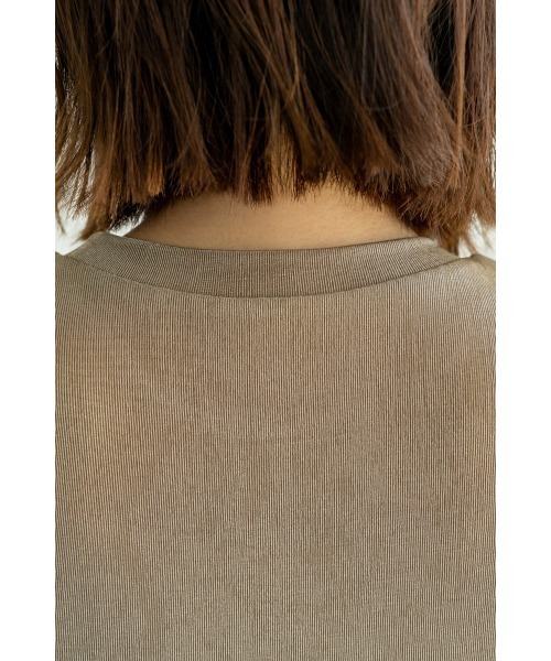 M.deux（エムドゥ）の「《セットアップ対応》リラックスノースリカットソー（Tシャツ/カットソー・レディース・ブラック/モカ・MEDIUM）」の14枚目の写真
