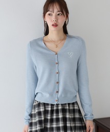 ハート刺繍カーディガン