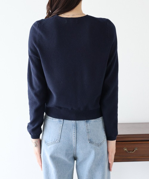 BLUEEAST(ブルーイースト)の「ハート刺繍カーディガン(カーディガン/ボレロ・レディース・ベージュ/ネイビー/サックスブルー・MEDIUM)」の17枚目の写真