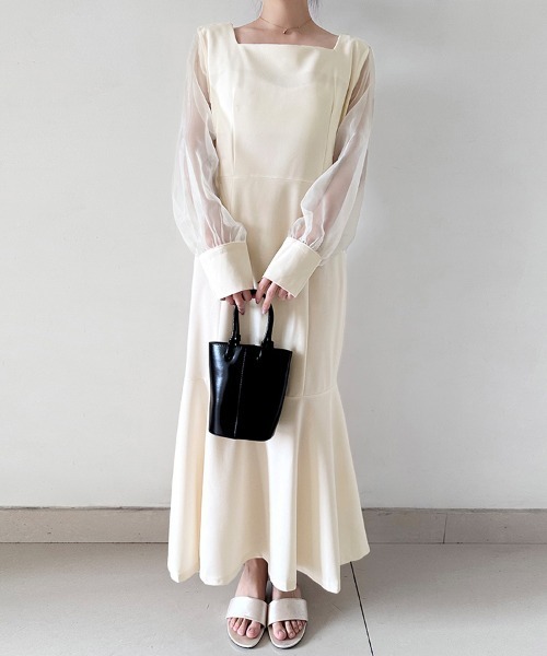 マーメイドシアーロングワンピース（ワンピース）｜Doux Belle