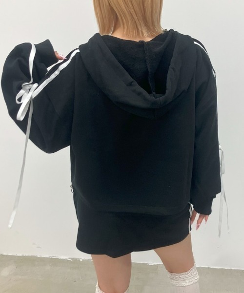 パーカー A'GEM/9 × .kom 「.KOM/ドットケーオーエム」 ラインジップパーカー レディース A'GEM/9 × .kom 『.KOM/ドットケーオーエム』 ラインジップ