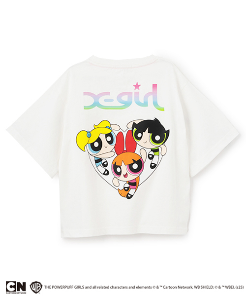 X-girl Stages(エックスガールステージス)の「【パワーパフ ガールズ】バックプリント半袖Tシャツ(Tシャツ/カットソー・キッズ・オフホワイト/ブラック・120cm/110cm/100cm/90cm/140cm/130cm)」の3枚目の写真
