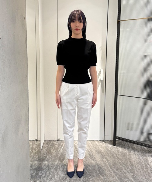 JENNE（ジェンヌ）の「イタリア糸cool素材ニットトップス（Tシャツ/カットソー・レディース・ブラック/ホワイト/グリーン・SMALL/MEDIUM/LARGE）」の14枚目の写真