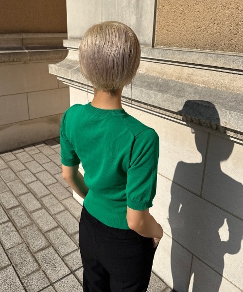JENNE（ジェンヌ）の「イタリア糸cool素材ニットトップス（Tシャツ/カットソー・レディース・ブラック/ホワイト/グリーン・SMALL/MEDIUM/LARGE）」の19枚目の写真