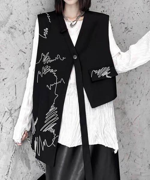 2024aw enfold enfold アシンメトリーベスト ジレ 2024aw ジレ