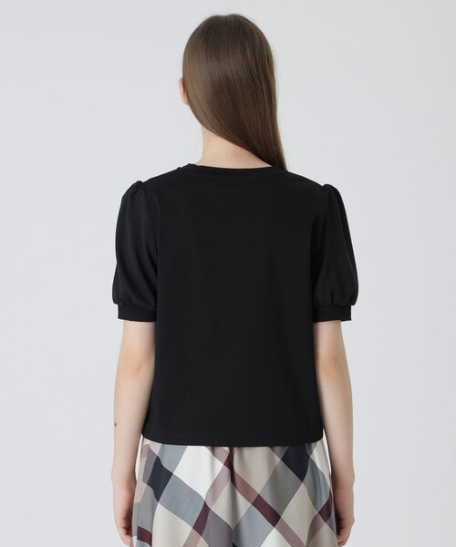 BLUE LABEL CRESTBRIDGE（ブルーレーベルクレストブリッジ）の「コンパクトピマスムースコンビTシャツ（Tシャツ/カットソー・レディース・ブラック/オフホワイト/ブルー/ホワイト系その他・38）」の17枚目の写真