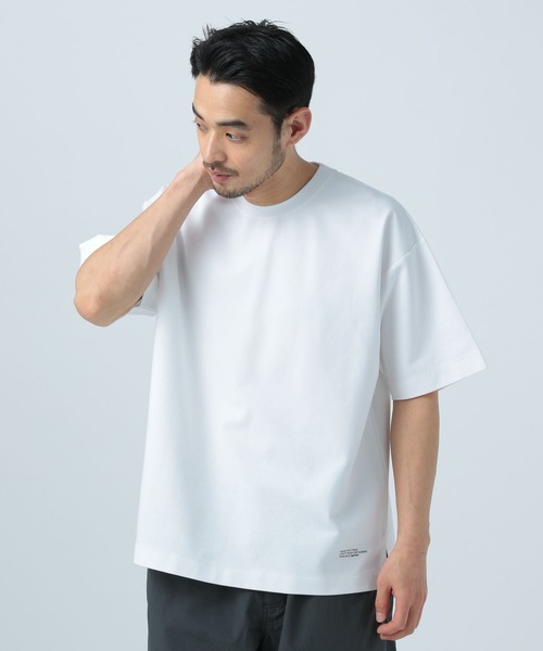 BAYFLOW（ベイフロー）の「[夏に嬉しい!]ワンポイントポンチTシャツ【接触冷感】（Tシャツ/カットソー・メンズ・ホワイト/ライトグレー/パープル/ブラック/カーキ・MEDIUM/LARGE）」の7枚目の写真