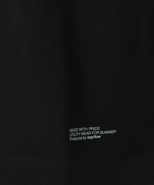 BAYFLOW（ベイフロー）の「[夏に嬉しい!]ワンポイントポンチTシャツ【接触冷感】（Tシャツ/カットソー・メンズ・ホワイト/ライトグレー/パープル/ブラック/カーキ・MEDIUM/LARGE）」の10枚目の写真