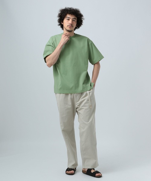 BAYFLOW（ベイフロー）の「[夏に嬉しい!]ワンポイントポンチTシャツ【接触冷感】（Tシャツ/カットソー・メンズ・ホワイト/ライトグレー/パープル/ブラック/カーキ・MEDIUM/LARGE）」の11枚目の写真