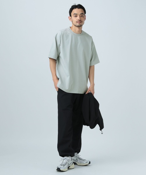 BAYFLOW（ベイフロー）の「[夏に嬉しい!]ワンポイントポンチTシャツ【接触冷感】（Tシャツ/カットソー・メンズ・ホワイト/ライトグレー/パープル/ブラック/カーキ・MEDIUM/LARGE）」の14枚目の写真