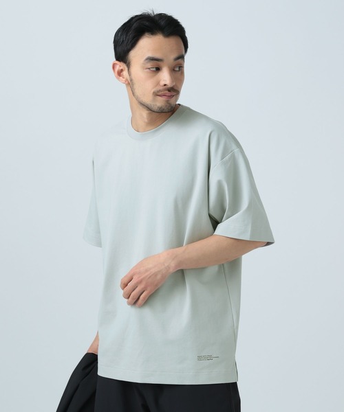 BAYFLOW（ベイフロー）の「[夏に嬉しい!]ワンポイントポンチTシャツ【接触冷感】（Tシャツ/カットソー・メンズ・ホワイト/ライトグレー/パープル/ブラック/カーキ・MEDIUM/LARGE）」の15枚目の写真