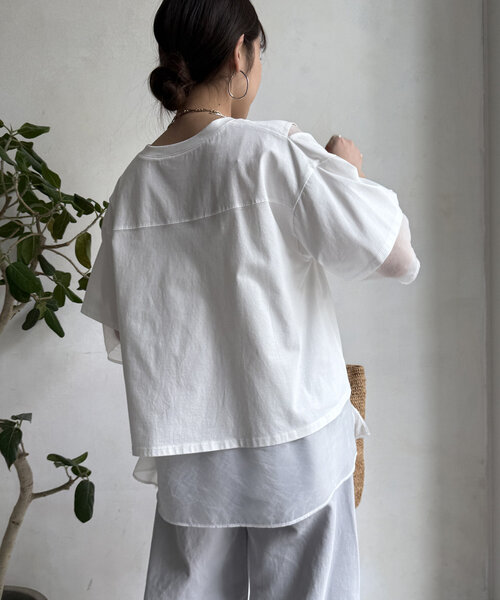 DouDou（ドゥドゥ）の「【WEB限定】リバーシブルカットソー（Tシャツ/カットソー・レディース・ブラック/オフホワイト・FREE）」の13枚目の写真