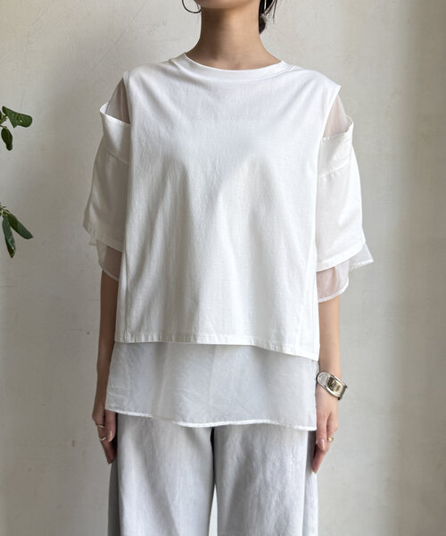 DouDou（ドゥドゥ）の「【WEB限定】リバーシブルカットソー（Tシャツ/カットソー・レディース・ブラック/オフホワイト・FREE）」の14枚目の写真