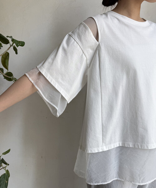 DouDou（ドゥドゥ）の「【WEB限定】リバーシブルカットソー（Tシャツ/カットソー・レディース・ブラック/オフホワイト・FREE）」の19枚目の写真