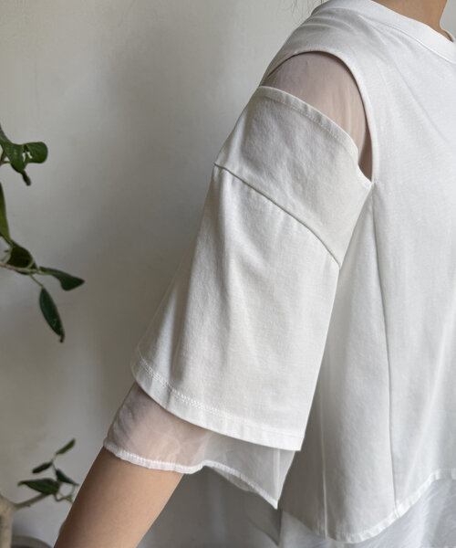 DouDou（ドゥドゥ）の「【WEB限定】リバーシブルカットソー（Tシャツ/カットソー・レディース・ブラック/オフホワイト・FREE）」の20枚目の写真