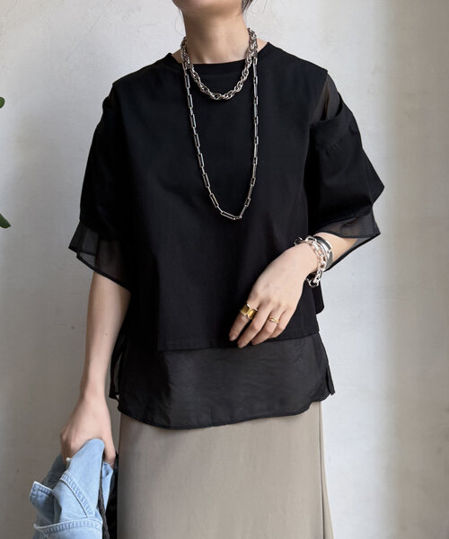完売商品※DouDou リバーシブルカットソー セール】【WEB限定】リバーシブルカットソー（Tシャツ