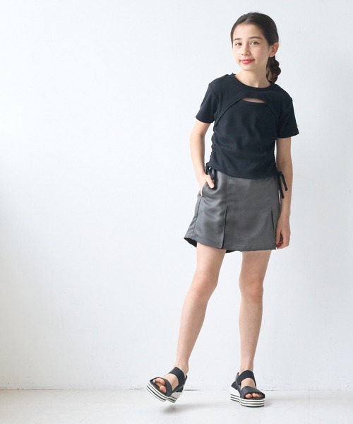 coca(coca)(コカ)の「キッズ ボックスプリーツスカパン(その他パンツ・キッズ・チャコール/A・120/130/140/150)」の3枚目の写真