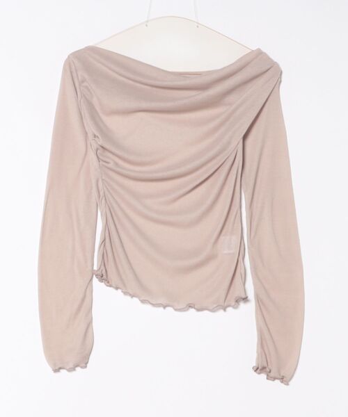 Rashik（ラシク）の「ルーズドレープシアートップス（Tシャツ/カットソー・レディース・ベージュ/チャコール/ホワイト/ブラック・FREE）」の15枚目の写真