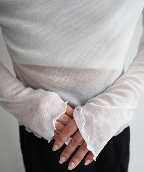 Rashik（ラシク）の「ルーズドレープシアートップス（Tシャツ/カットソー・レディース・ベージュ/チャコール/ホワイト/ブラック・FREE）」の14枚目の写真