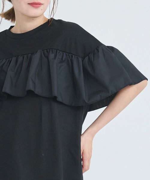 attiree（アティレー）の「フリルTシャツ（Tシャツ/カットソー・レディース・ホワイト/ブラック・FREE）」の18枚目の写真